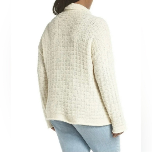 Eileen Fisher 100% Cotton Cream Sweater - Picture 2 of 13